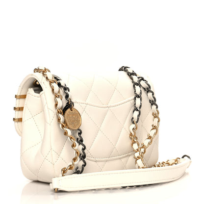 Chanel Lambskin Quilted Mini Coco Clips Flap White 2 of 8