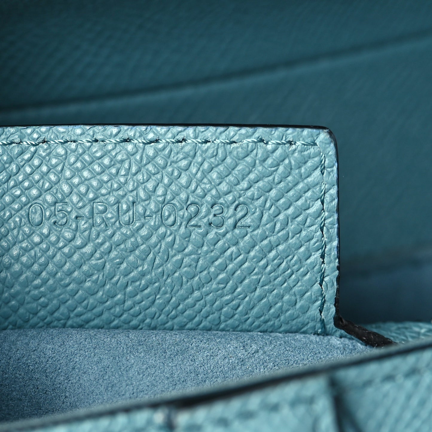 Grained Calfskin Saddle Bag Azure Blue