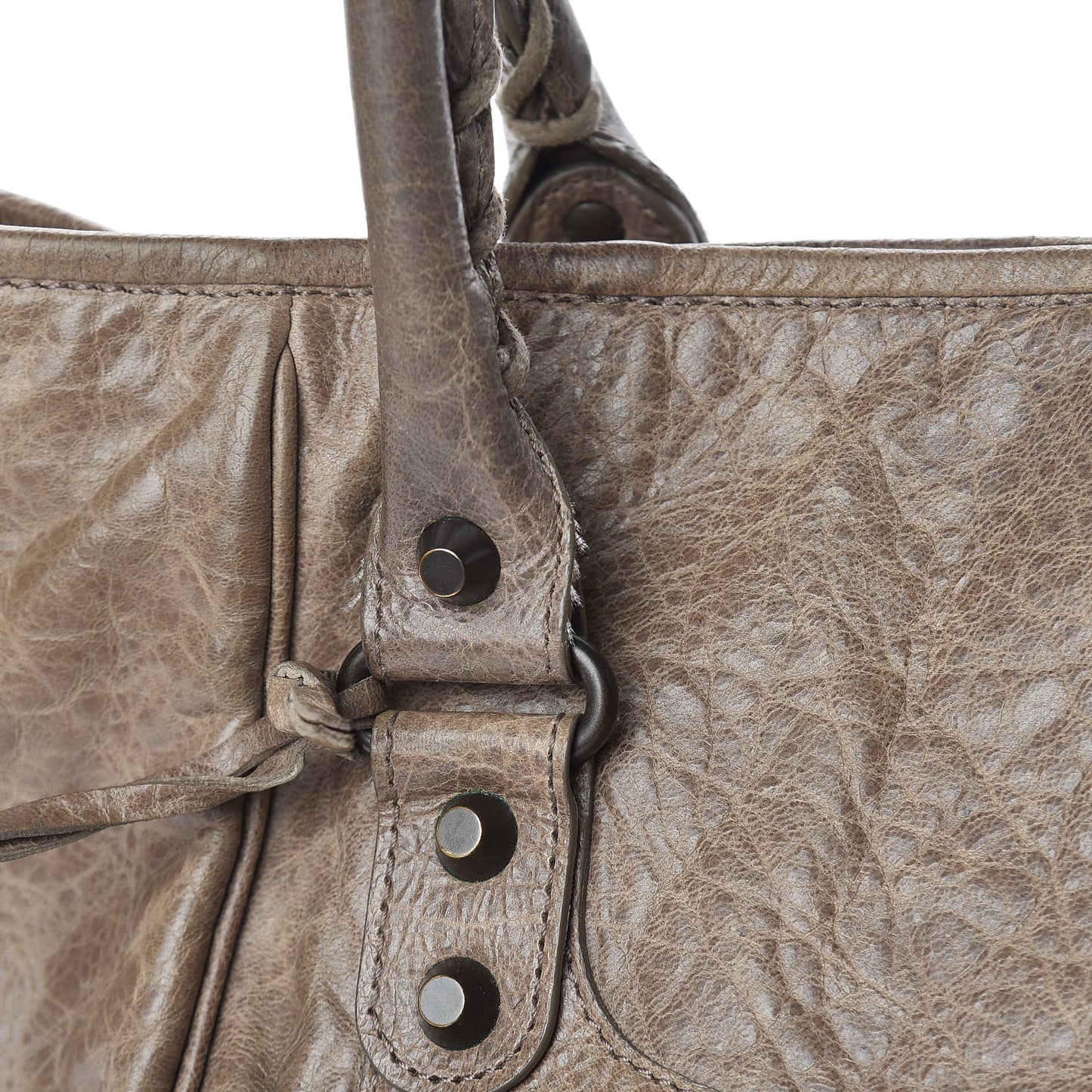 Agneau Classic Hardware S Sunday Tote Gris Poivre
