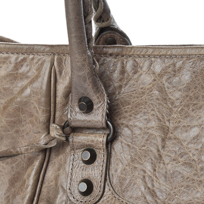 Balenciaga Agneau Classic Hardware S Sunday Tote Gris Poivre 19 of 21