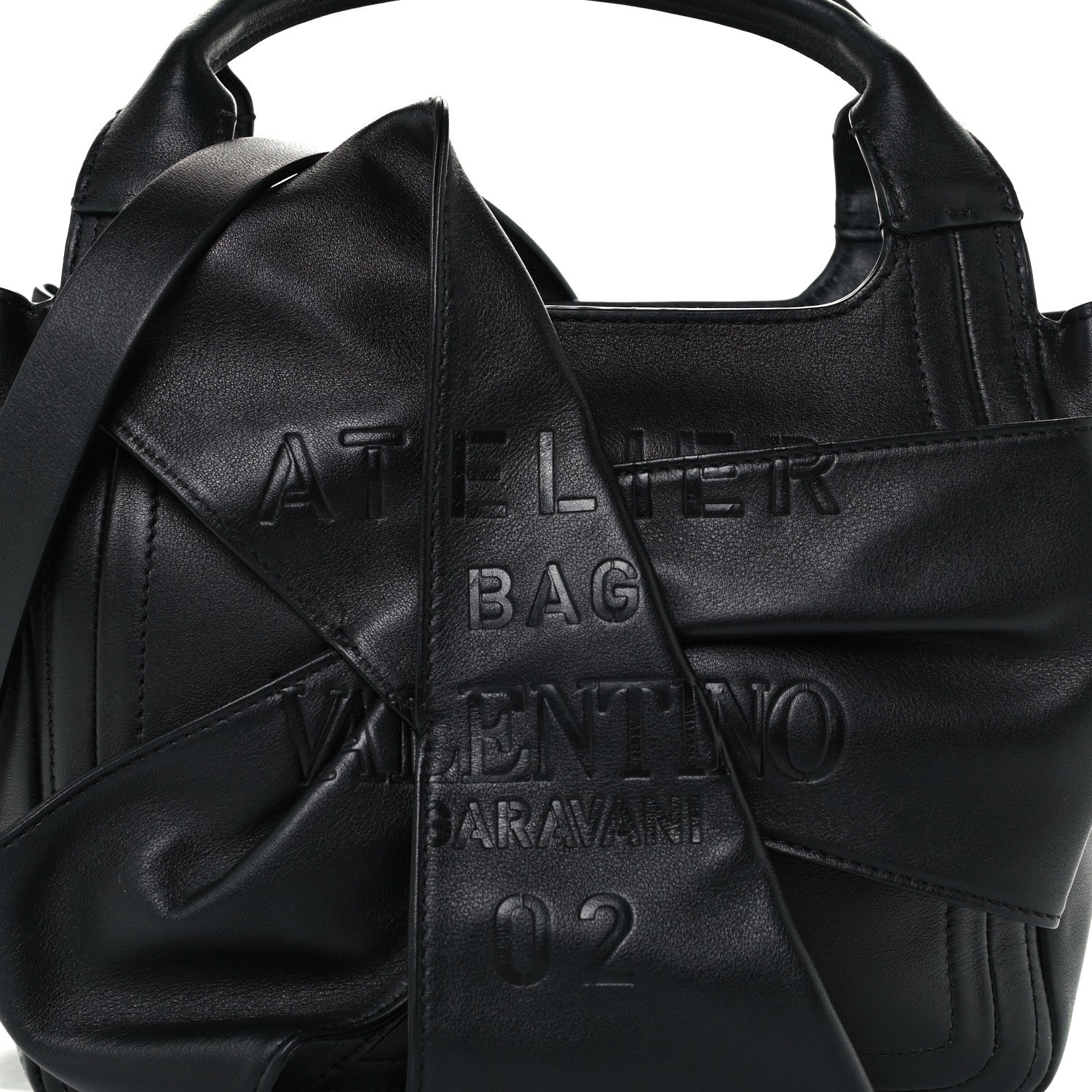 Valentino Garavani Nappa Atelier 02 Bow Edition Small Tote Black 8 of 10
