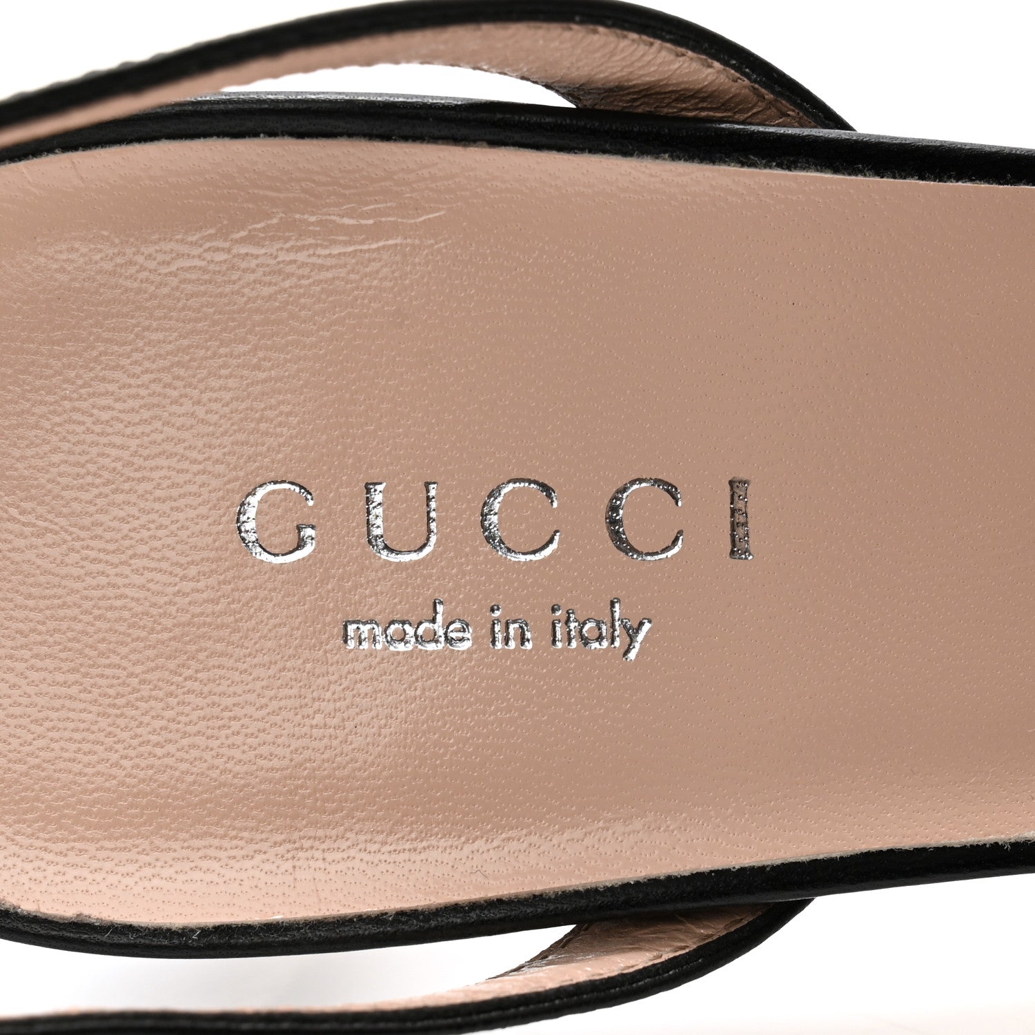 Gucci Nappa Crawford Knot Slingback Slide Sandals 36 Black 6 of 7