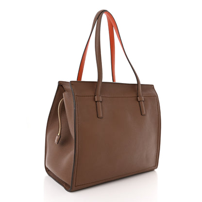 Salvatore Ferragamo Calfskin Double Handle Medium Amy Tote Beige 3 of 10