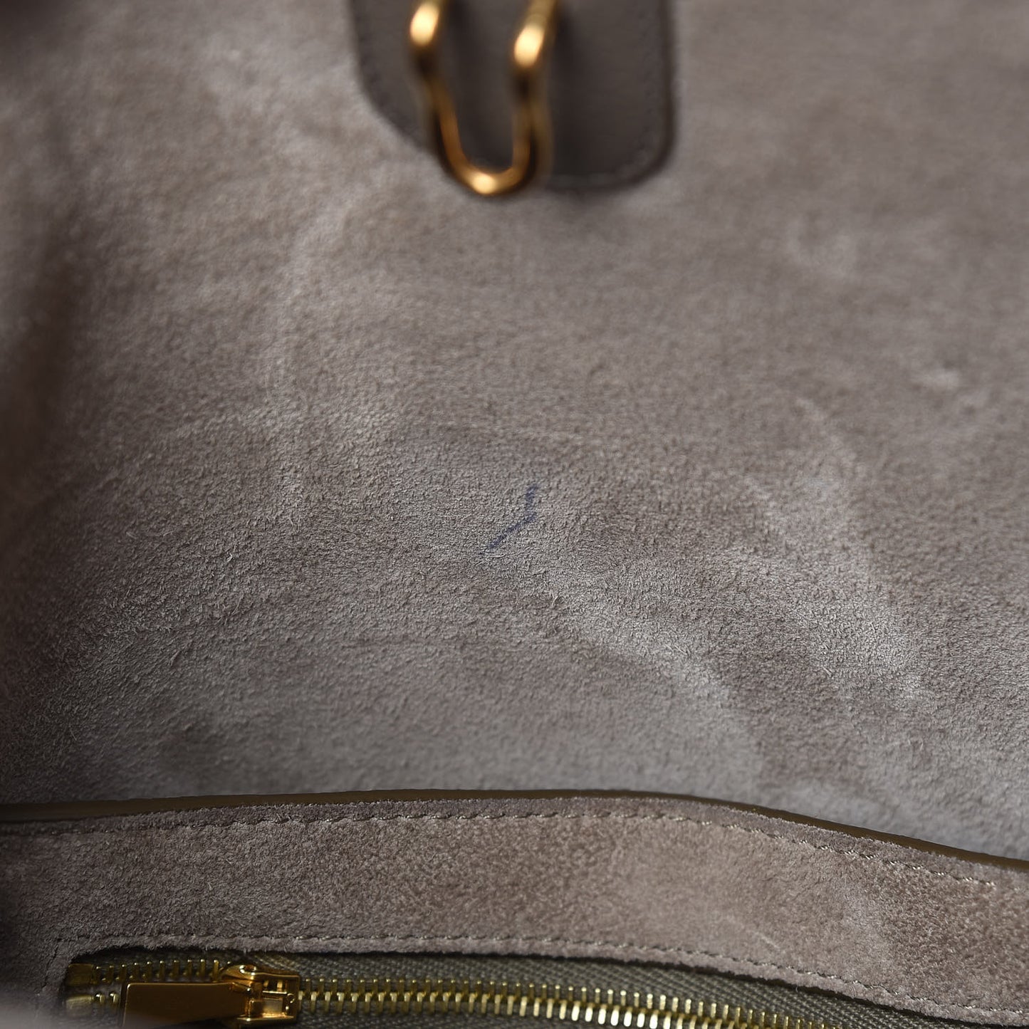 Soft Grained Calfskin Small Sangle Bucket Bag Taupe