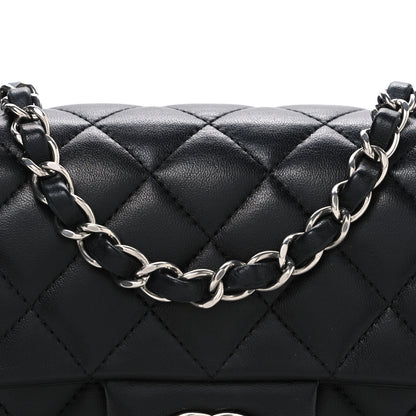 Chanel Lambskin Quilted Mini Rectangular Flap Black 8 of 10