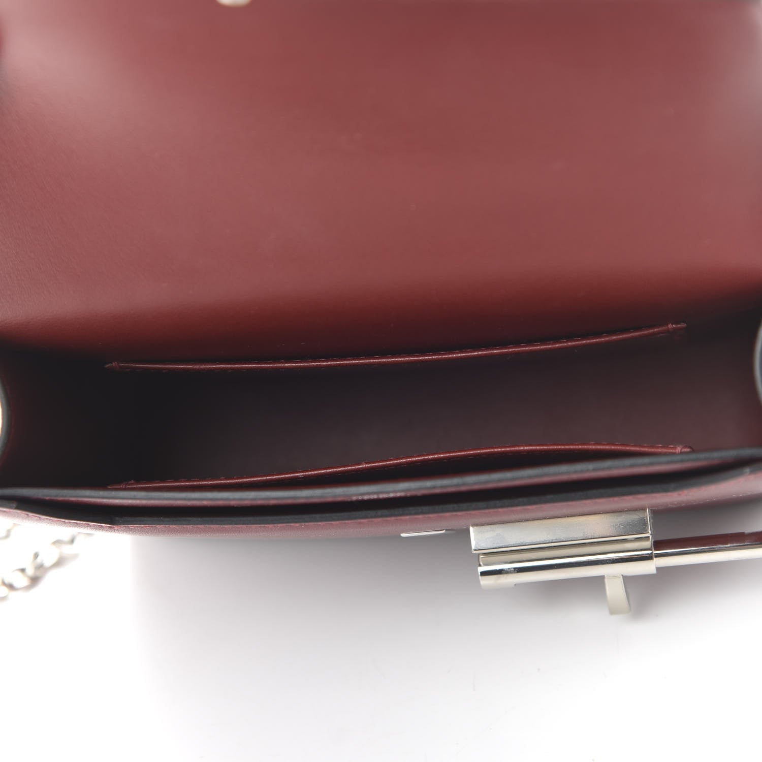 Hermes Tadelakt Mini Verrou Chaine Bag Rouge H 5 of 10