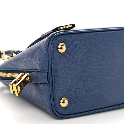 Prada Saffiano Lux Small Promenade Tote Bluette 8 of 10