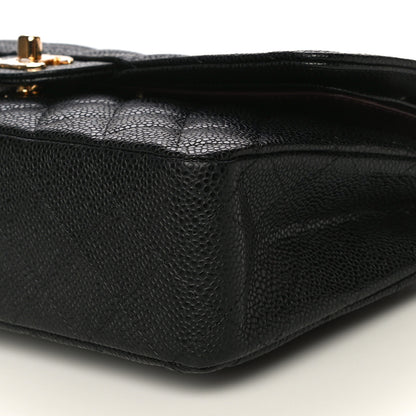 Chanel Caviar Quilted Medium Double Flap Black 10 of 11