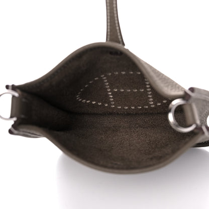 Hermes Taurillon Clemence Amazone Evelyne TPM Etoupe Bleu Indigo 5 of 12