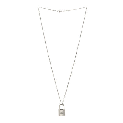 Hermes Amulette Cadenas Kelly Pendant Necklace Silver 3 of 5