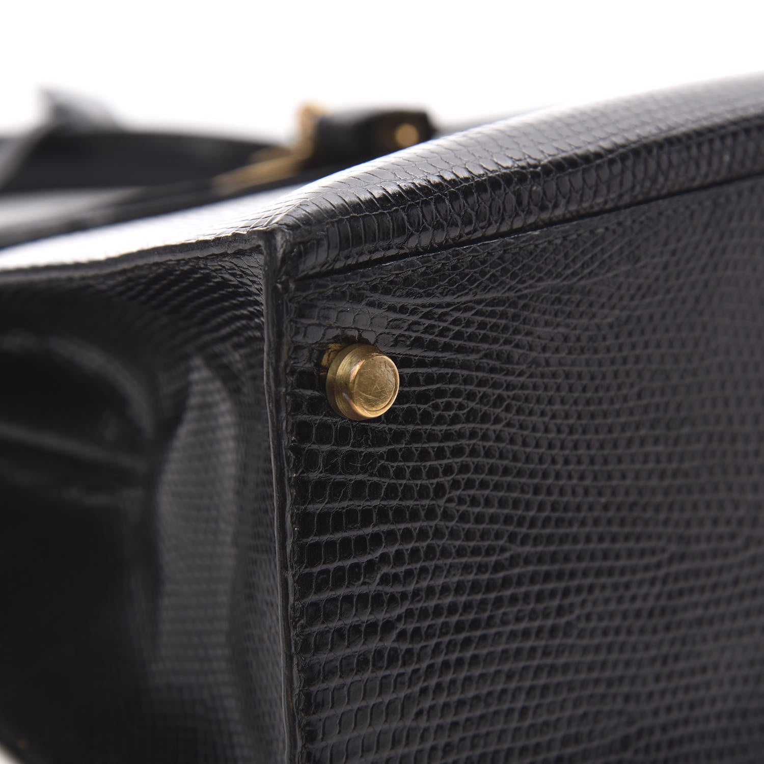 Hermes Lizard Kelly Sellier 32 Black 32 of 35