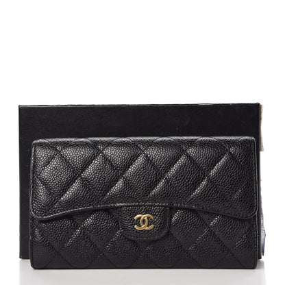 Chanel Caviar Quilted Large Flap Wallet Black 9 of 13