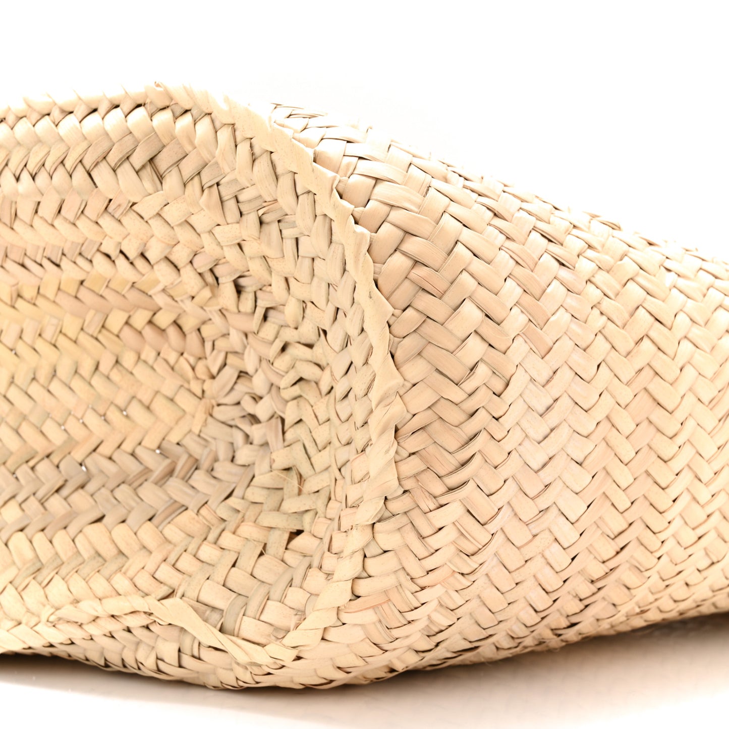 Raffia Small Grain Calfskin Medium Marcie Basket Tan