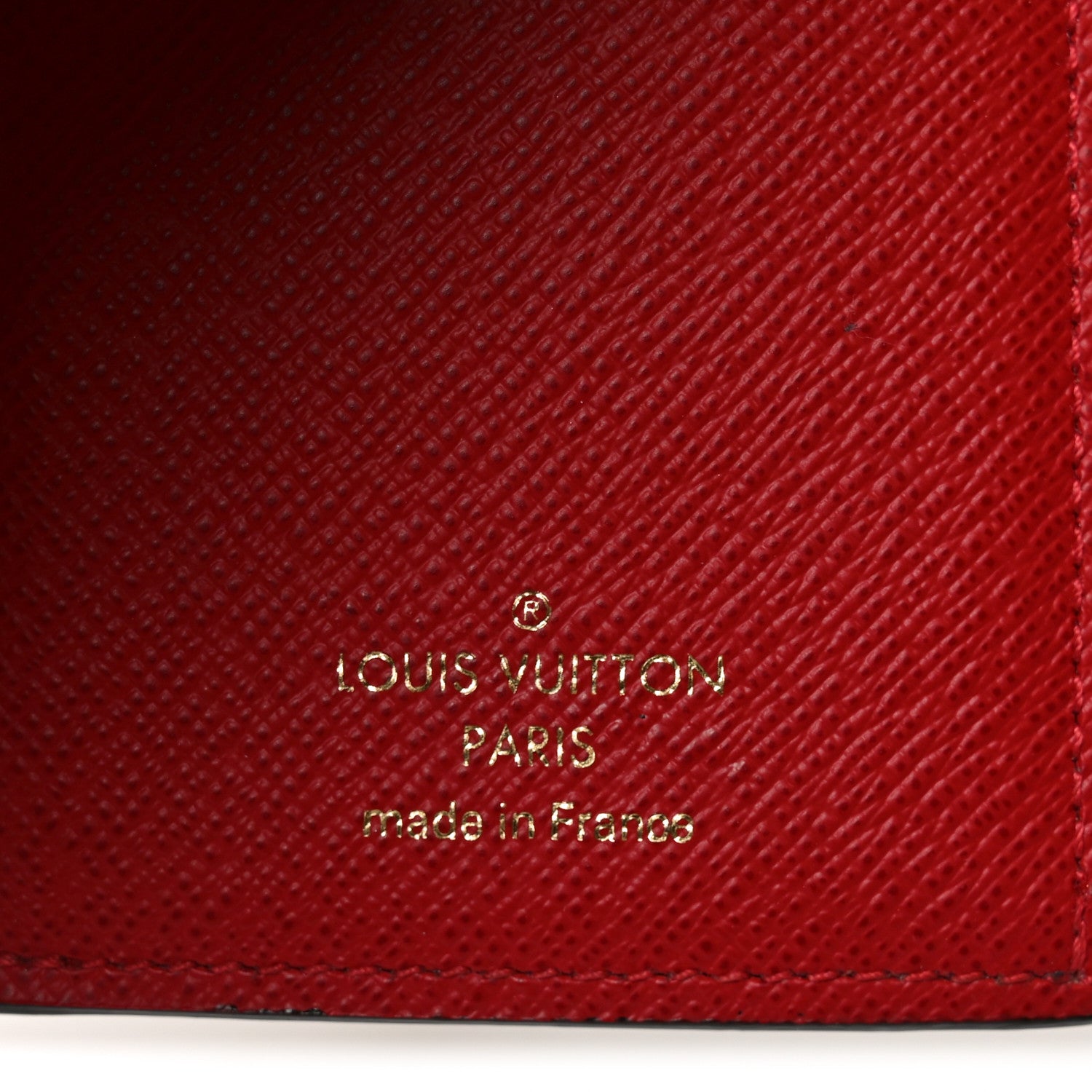 Louis Vuitton Damier Ebene Victorine Wallet Red 6 of 7