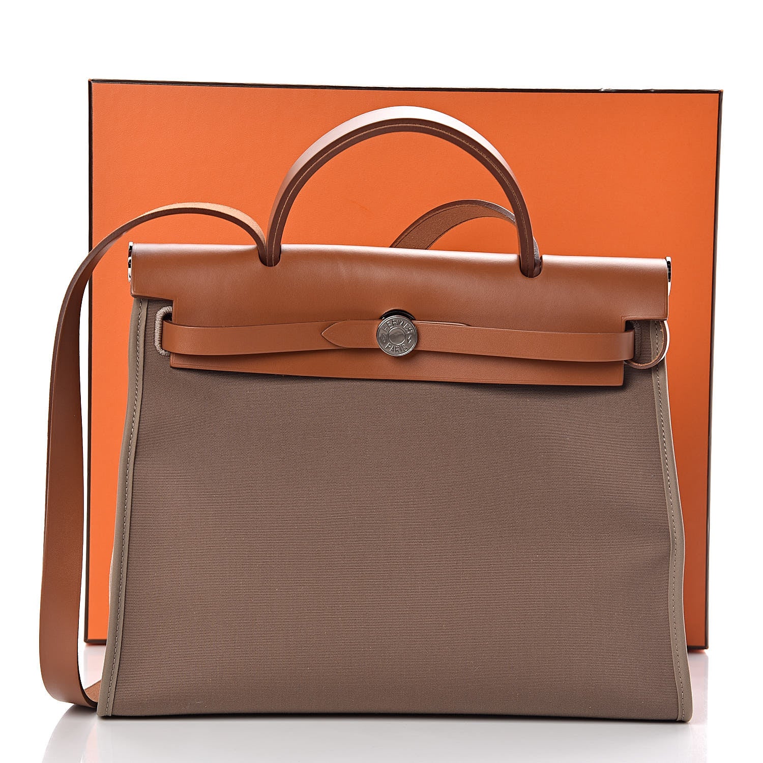 Hermes Vache Hunter Toile Officier Herbag Zip PM 31 Etoupe Fauve 12 of 12