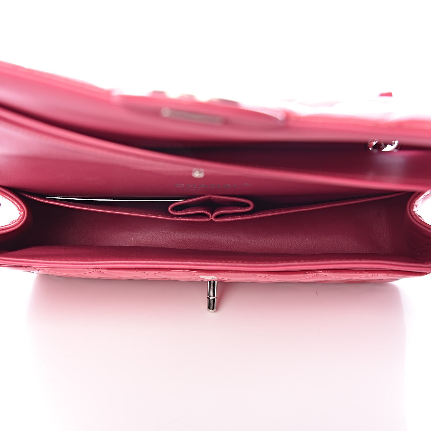 Chanel Patent Quilted Medium Double Flap Fuchsia 5 of 12