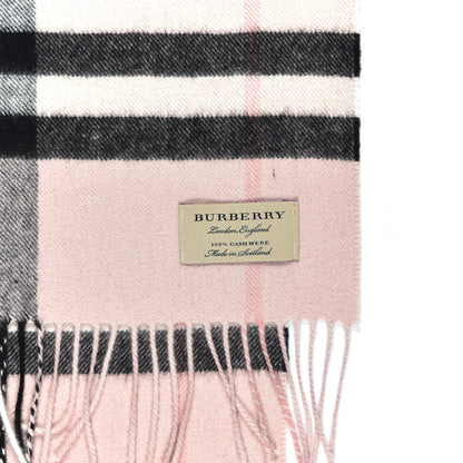 Burberry Cashmere Giant Heritage Check Fringe Scarf Ash Rose 3 of 4