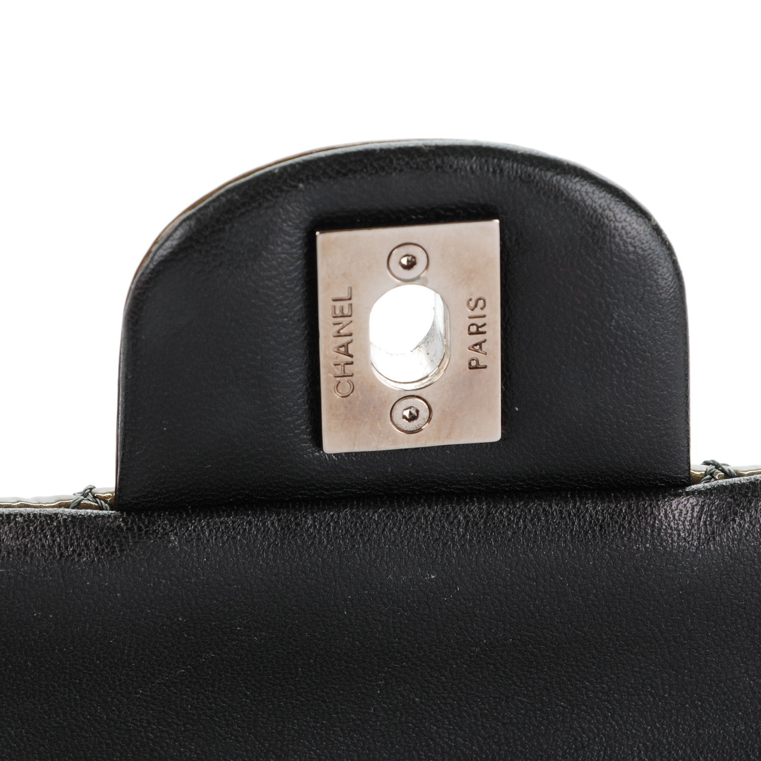 Chanel Patent Quilted Medium Double Flap Dark Green 6 of 9