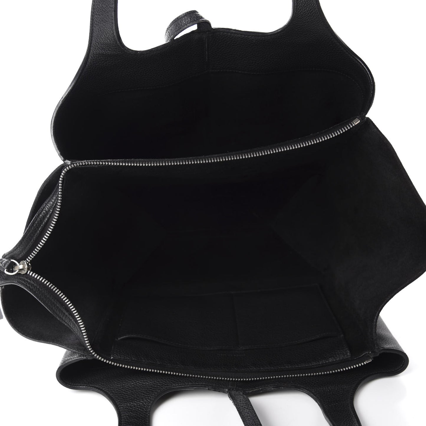 Baby Grained Calfskin Small Tri-Fold Bag Black