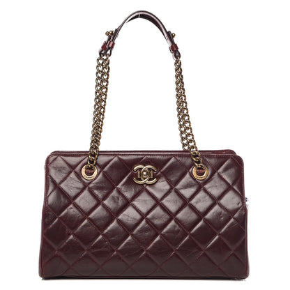 Chanel Glazed Calfskin Perfect Edge Tote Bordeaux 1 of 9