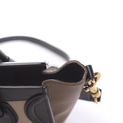 Celine Satin Calfskin Nano Tri-Color Luggage Seashell 12 of 14