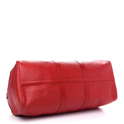 Louis Vuitton Epi Keepall 50 Castillan Red 4 of 14