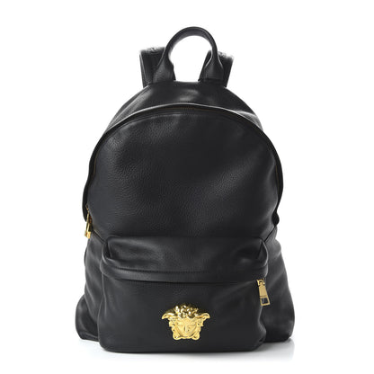 Versace Calfskin Palazzo La Medusa Backpack Black 1 of 8