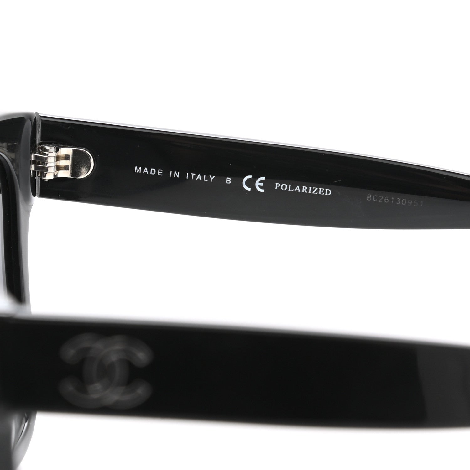 Chanel Acetate Polarized Square CC Sunglasses 5380 Black 6 of 8