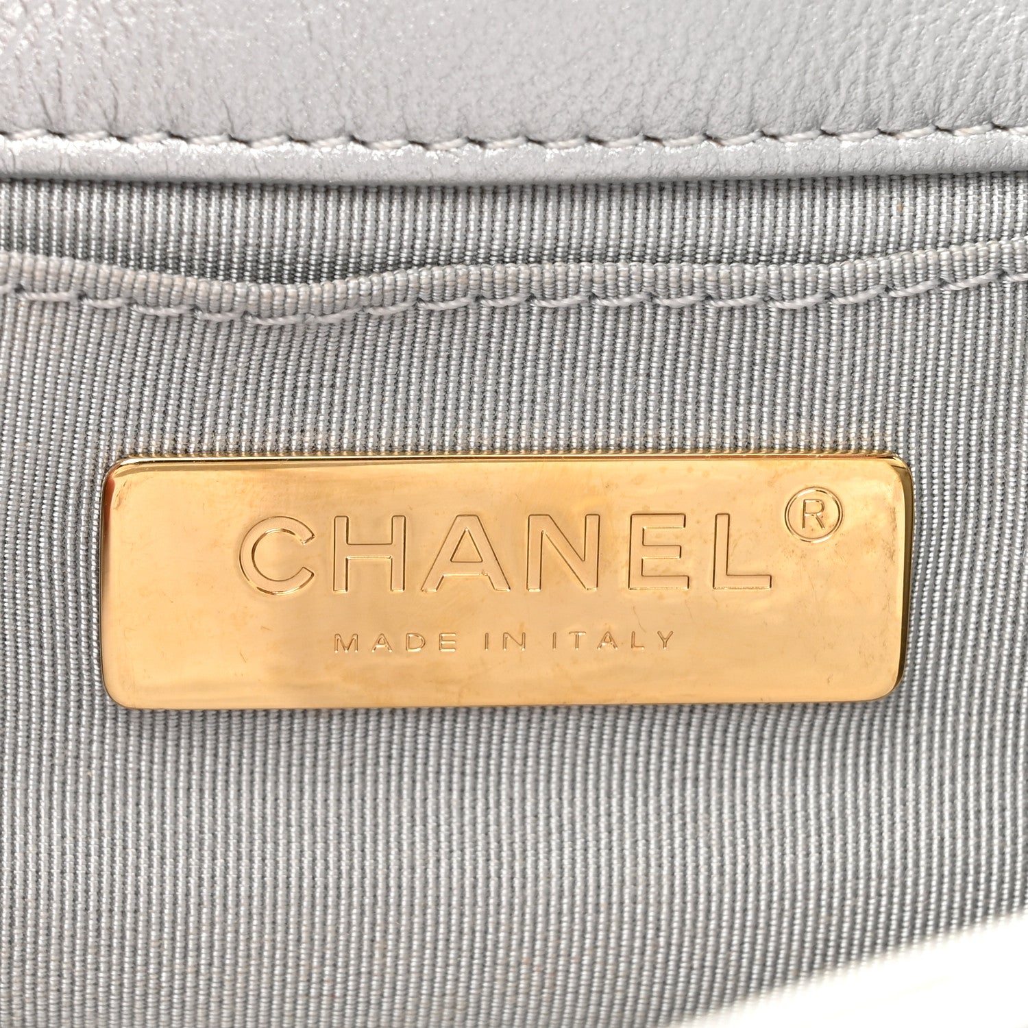 Chanel Metallic Goatskin Quilted Chanel 19 Waist Bag Silver 6 of 13