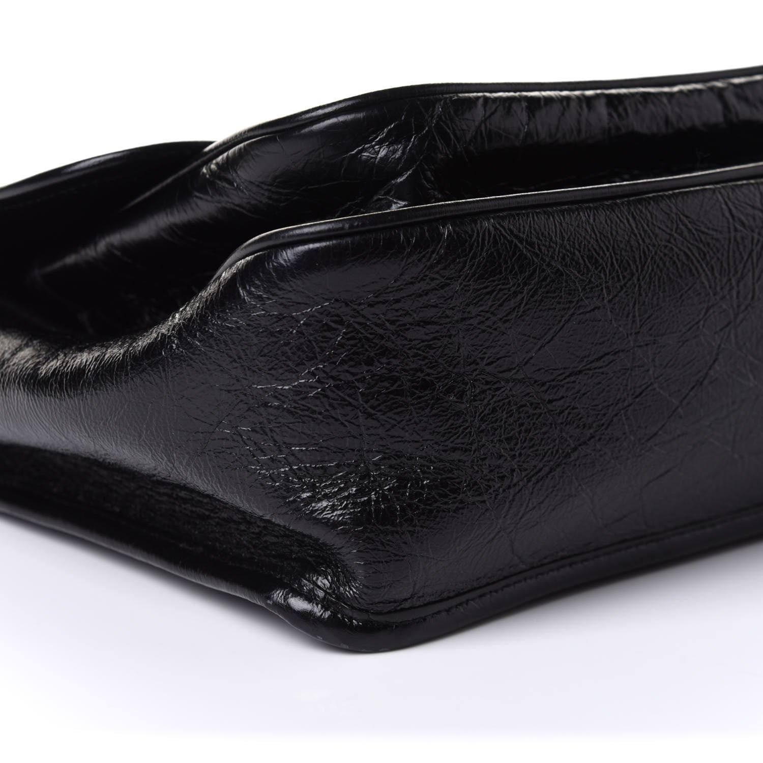 Saint Laurent Crinkled Calfskin Matelasse Monogram Medium Niki Chain Satchel Black 9 of 10