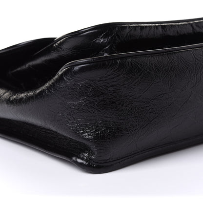 Saint Laurent Crinkled Calfskin Matelasse Monogram Medium Niki Chain Satchel Black 9 of 10
