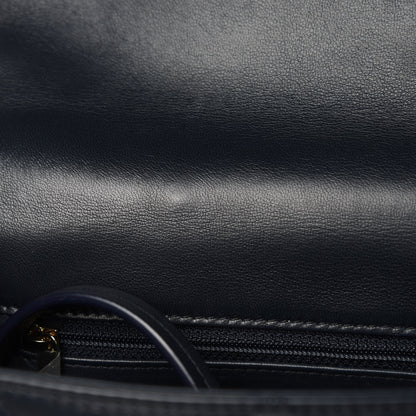 Chanel Lambskin Quilted Small Easy Carry Flap Navy 11 of 11