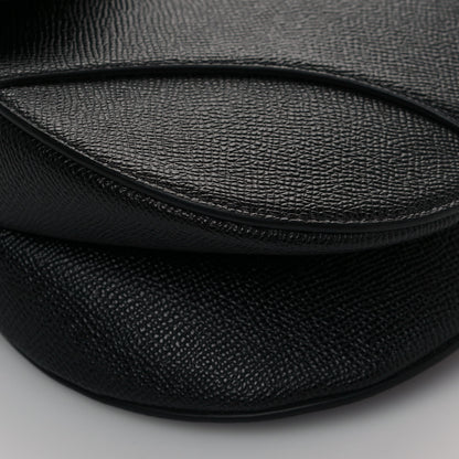 Christian Dior Grained Calfskin Saddle Bag Black 9 of 13