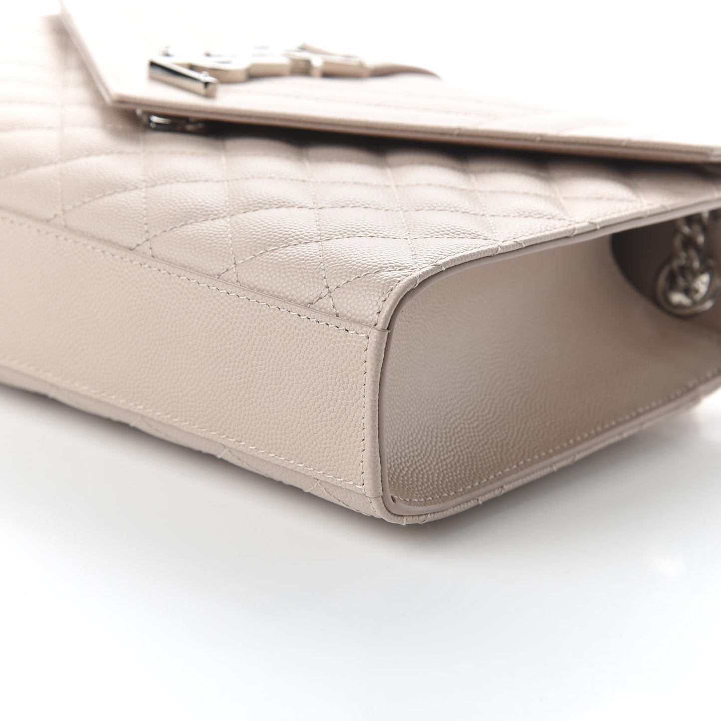 Grain De Poudre Textured Mixed Matelasse Medium Triquilt Monogram Satchel Marble Pink