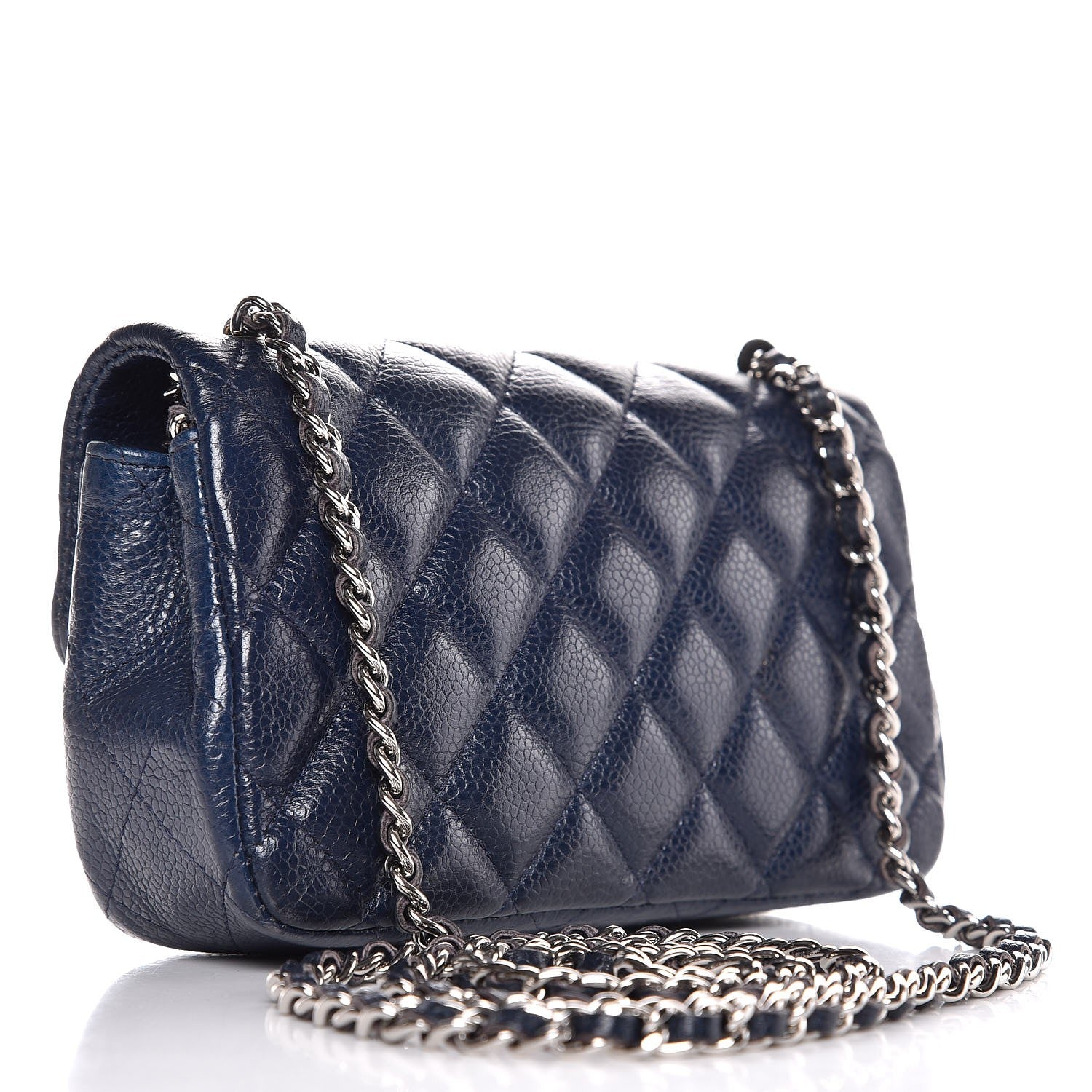Chanel Caviar Quilted Extra Mini Flap Navy 3 of 7