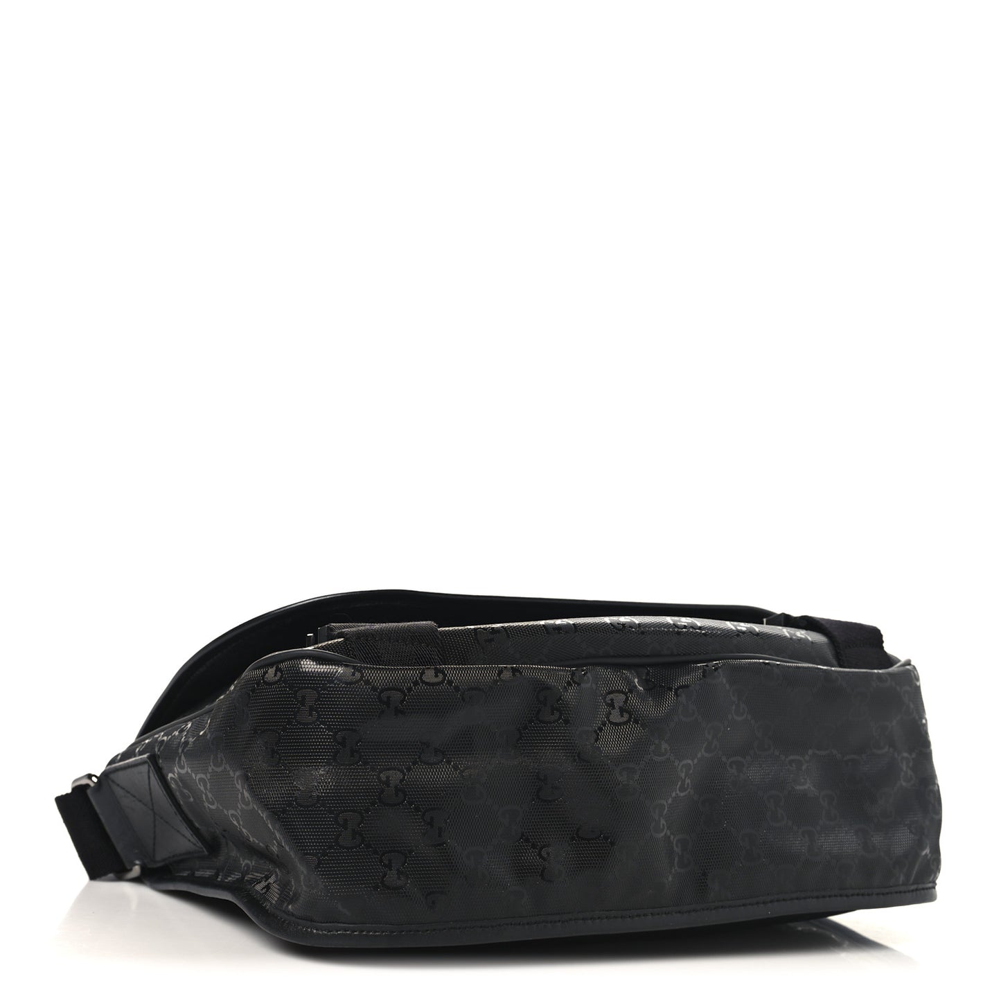 Imprime Monogram Medium Double Buckle Flap Messenger Bag Black
