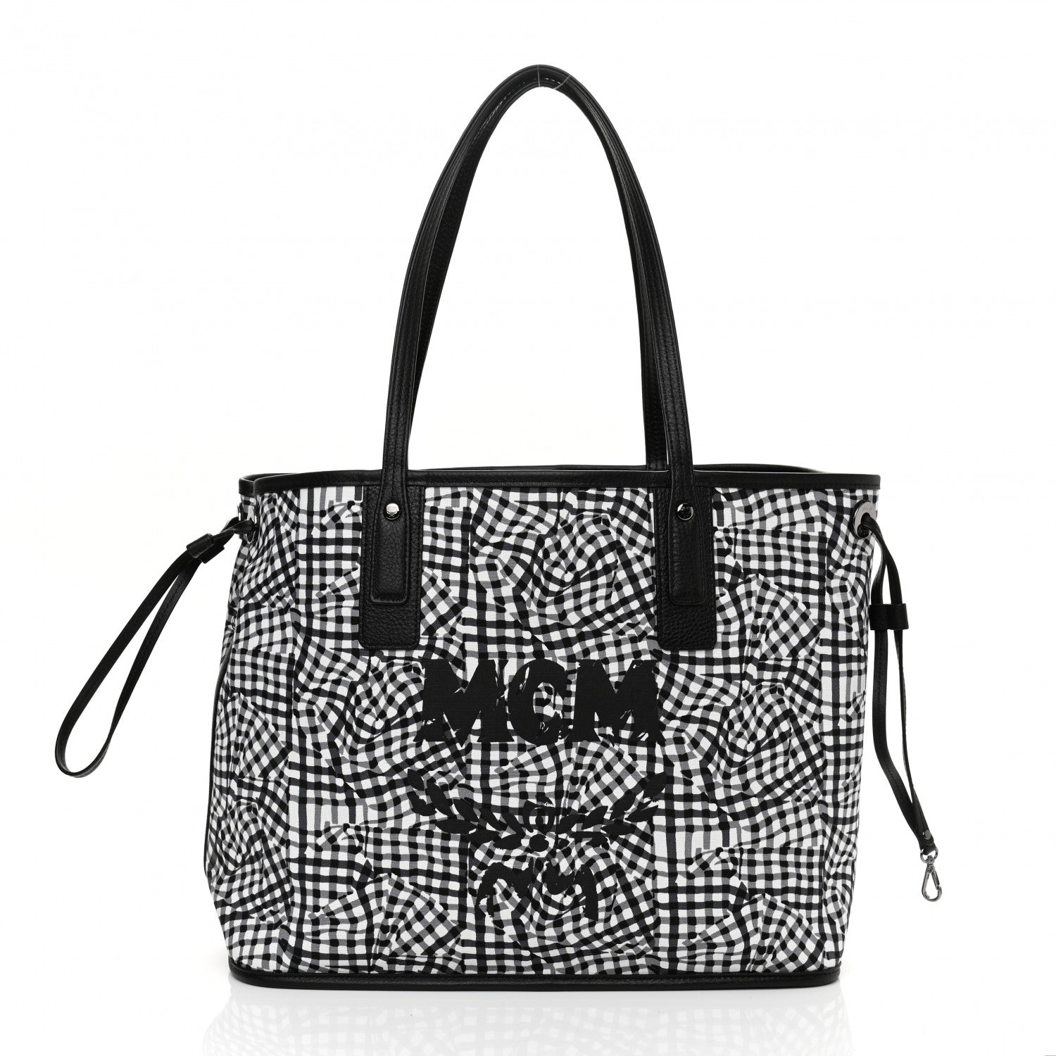 MCM Visetos Medium Reversible Shopper Tote Black 4 of 15