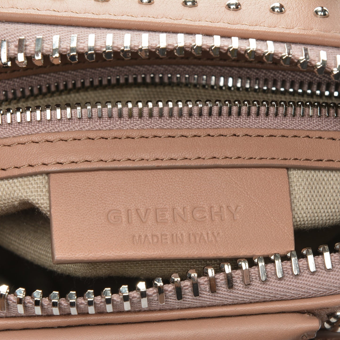 Smooth Calfskin Mini Studded Antigona Old Pink