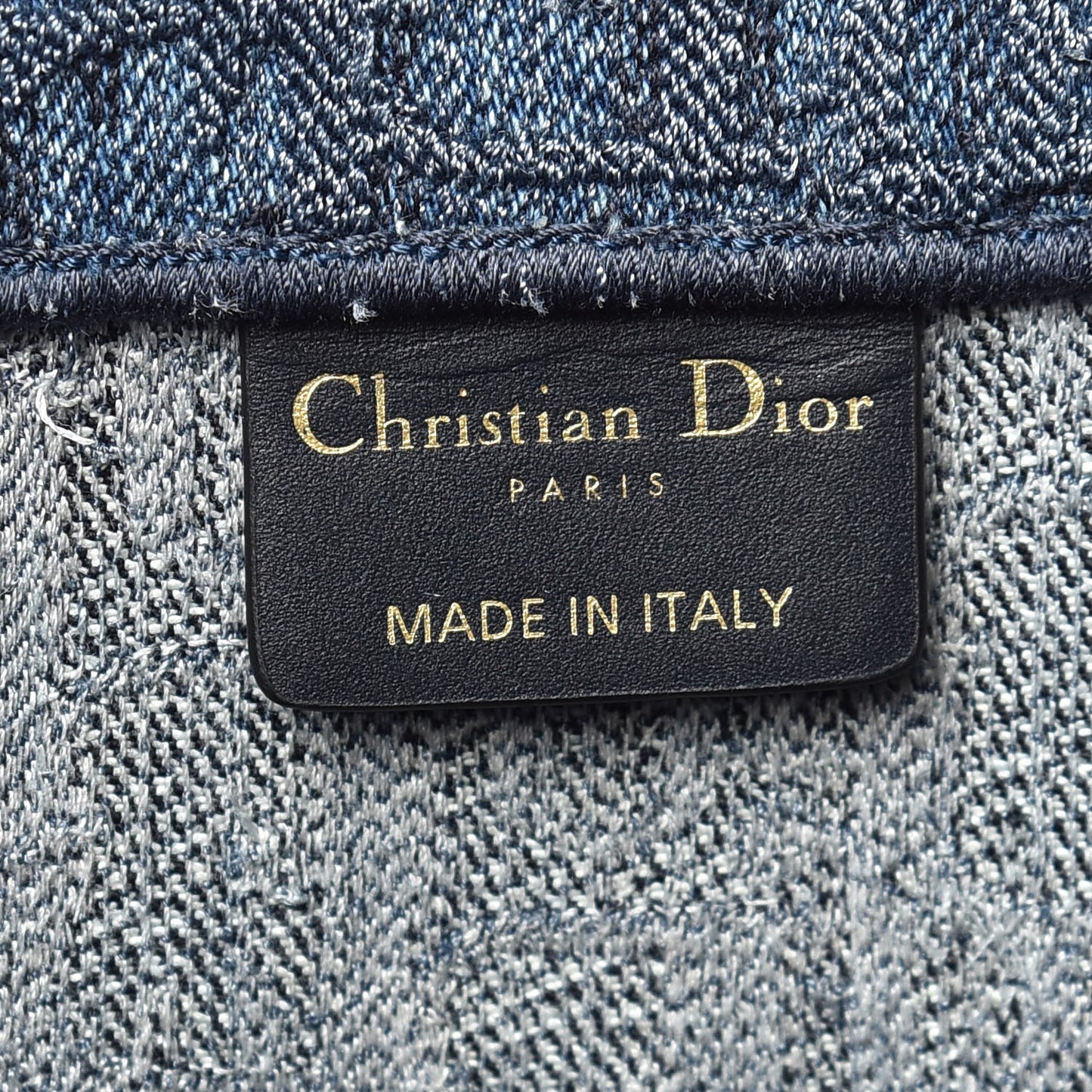 Oblique Denim Book Tote Denim Blue