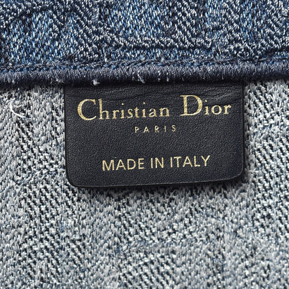 Christian Dior Oblique Denim Book Tote Denim Blue 9 of 10