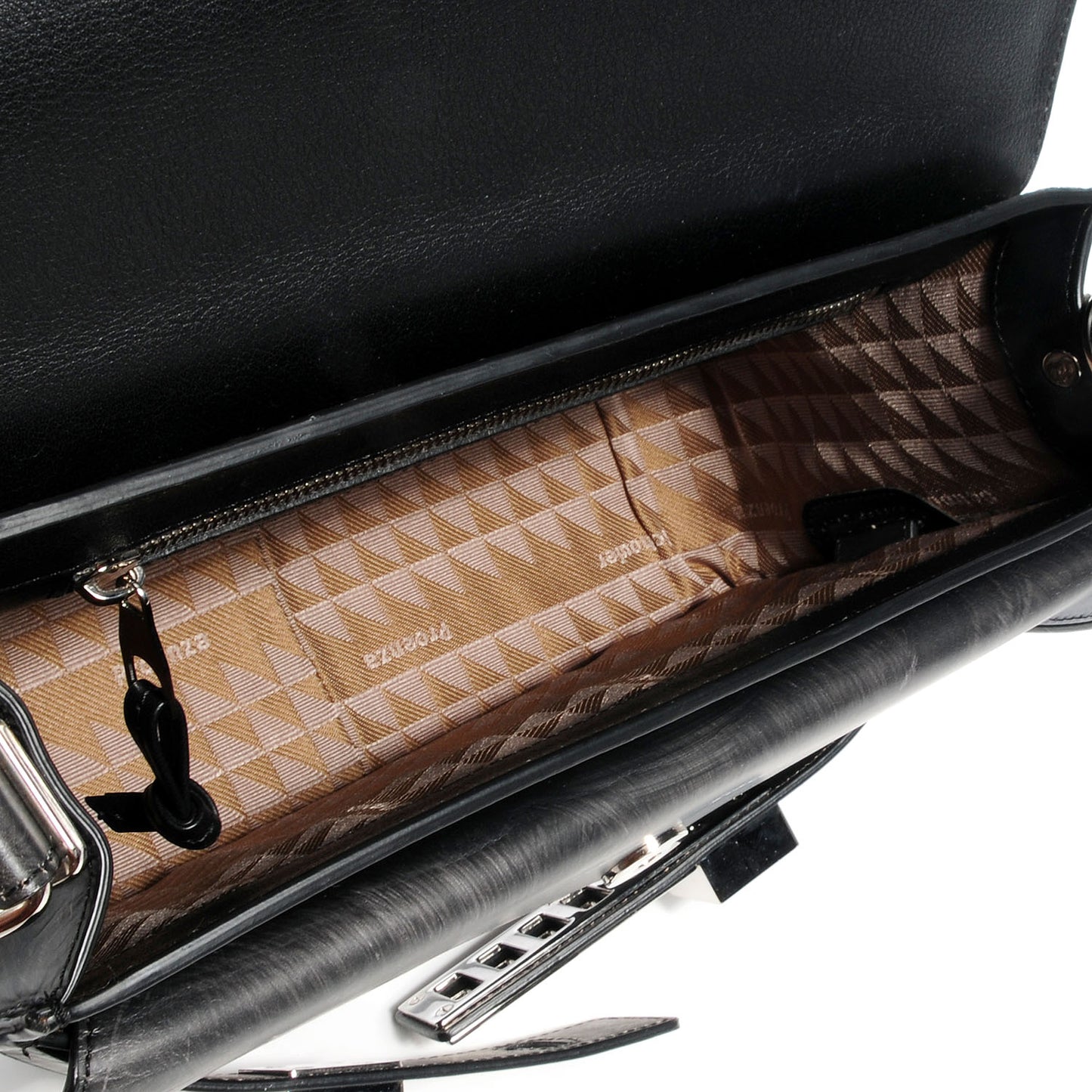 Leather PS11 Classic Shoulder Bag Chalkboard Black