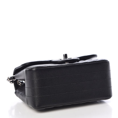 Chanel Caviar Chevron Quilted Mini Square Flap Black 4 of 11