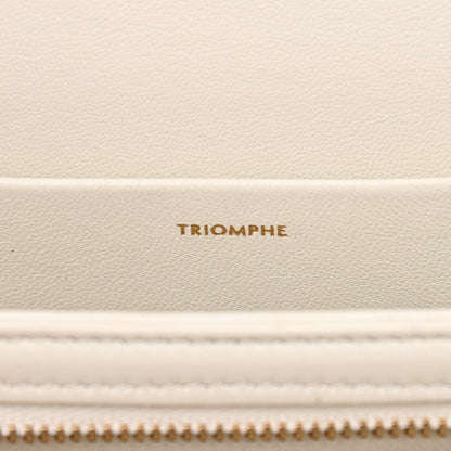 Celine Shiny Calfskin Medium Triomphe White 7 of 13