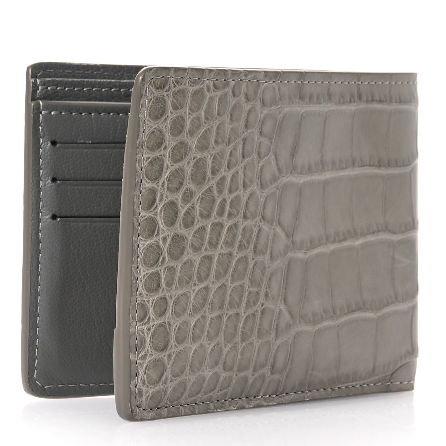 Crocodile Multiple Wallet Gray