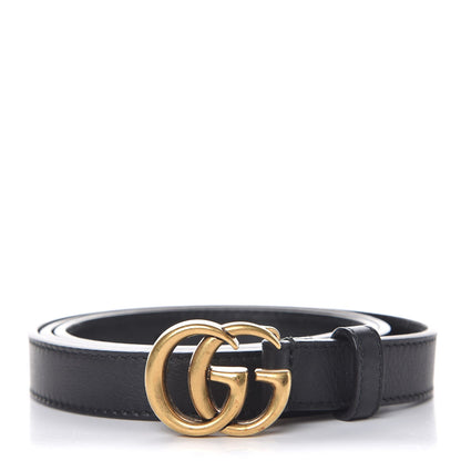 Gucci Calfskin Double G 20mm Belt 95 38 Black 1 of 8