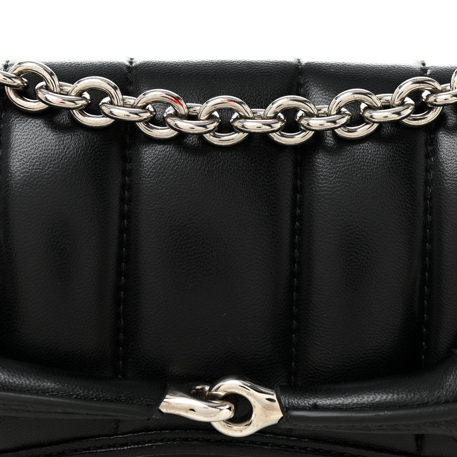 Gucci Nappa Vertical Matelasse Small Maxi Horsebit Chain Shoulder Bag Black 8 of 12