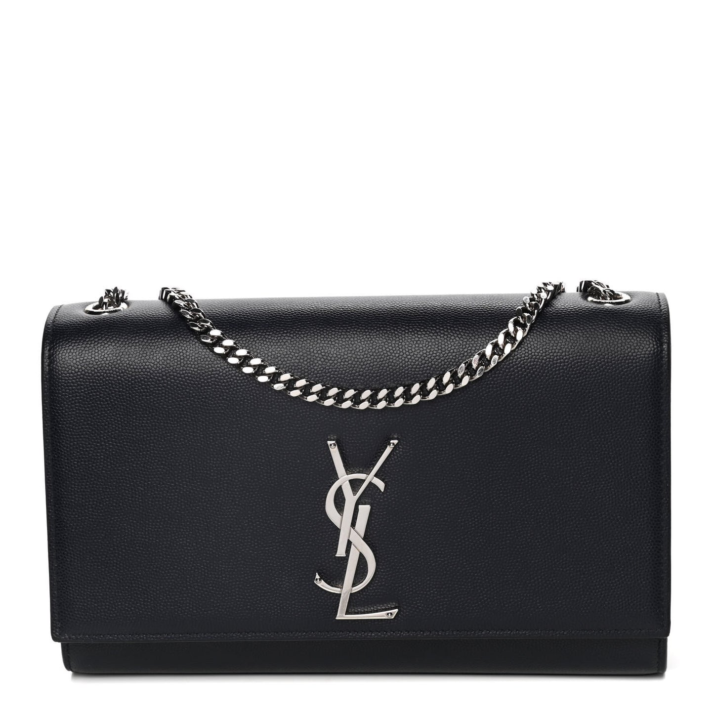 Grain De Poudre Medium Classic Monogram Kate Satchel Deep Marine