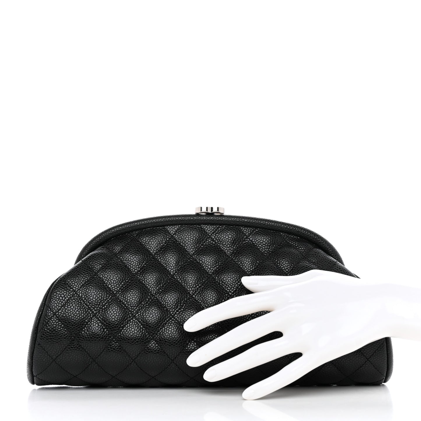 Caviar Quilted Timeless Clutch Black