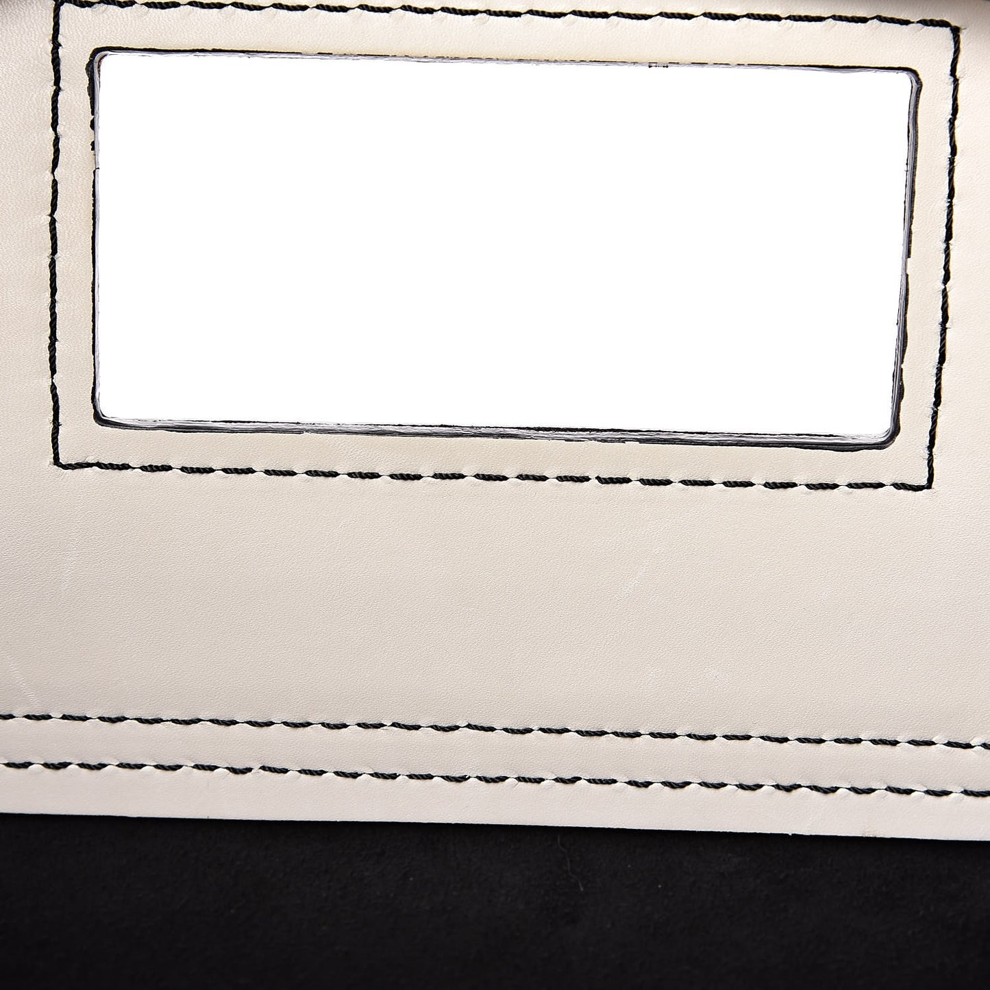 Natural Calfskin Small Square With Pocket White