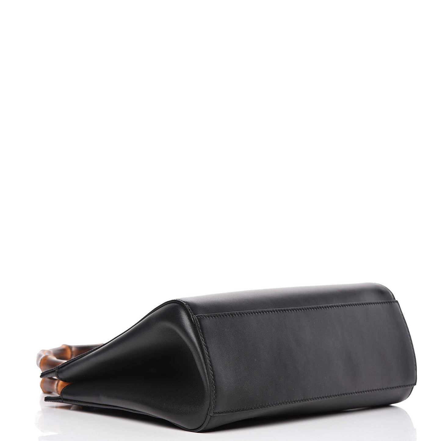 Nappa Bamboo Small Nymphaea Top Handle Bag Black